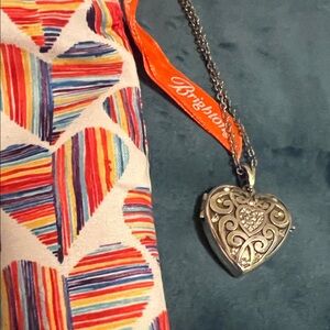 Brighton Silver Heart Pendant locket Necklace
